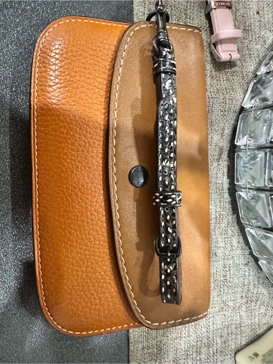 Coach Handbags - Coach Butterscoth Leather Wallet/Wristlet with Snakeskin Strap